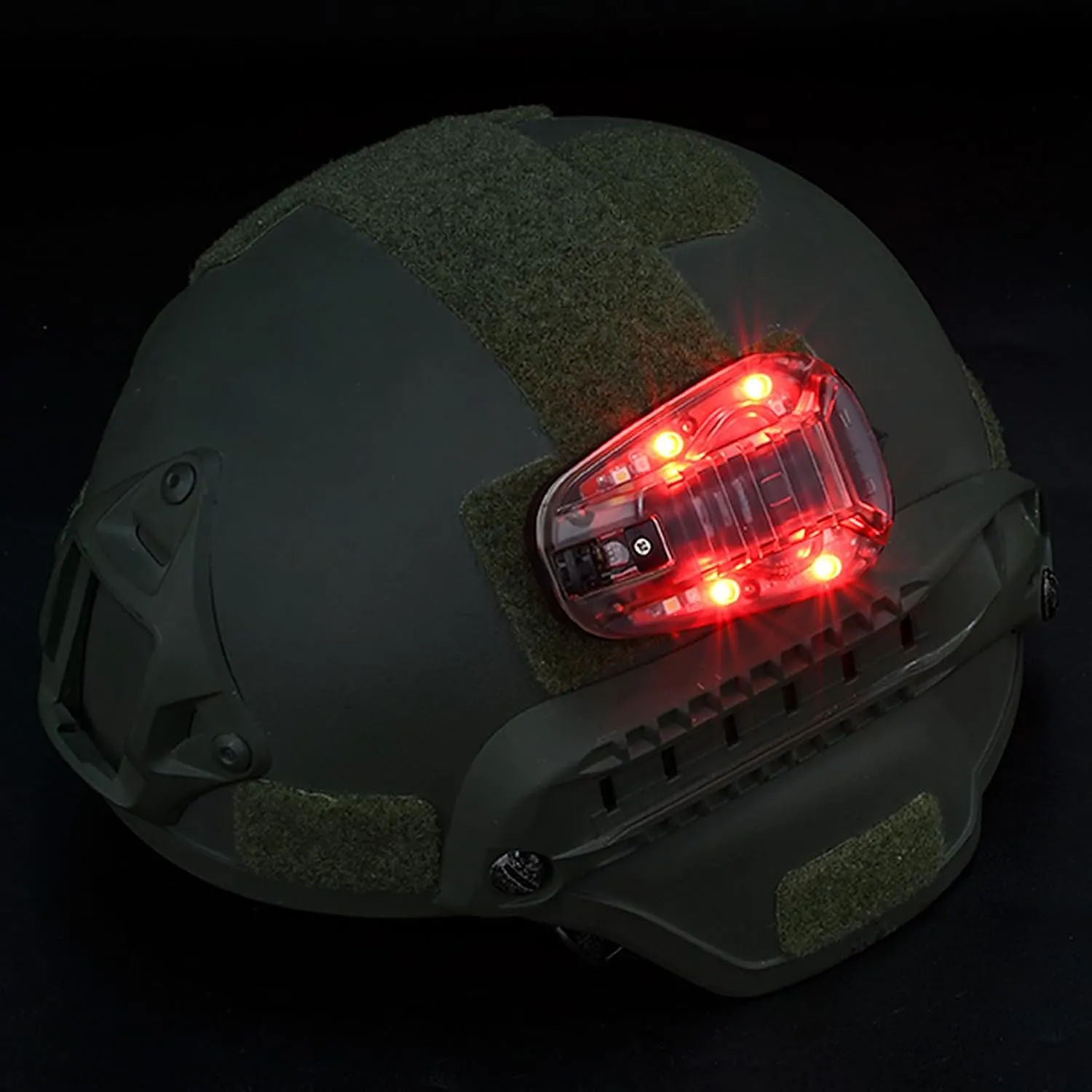 Tactical Helmet Light Military, 4 Modes with IR Strobe/Constant   Constant Red Light   Constant Red & Strobe White LED, Survival Signal Identification Light for Outdoor Sports