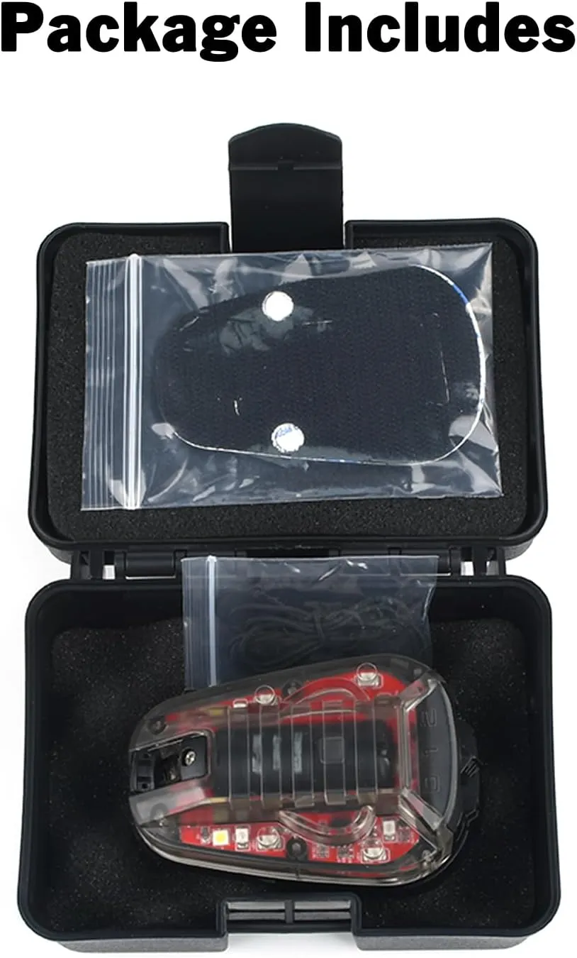 Tactical Helmet Light Military, 4 Modes with IR Strobe/Constant   Constant Red Light   Constant Red & Strobe White LED, Survival Signal Identification Light for Outdoor Sports