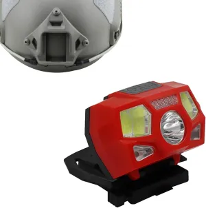 Tactical Helmet Light, USB Rechargeable, Motion Sensor, Waterproof Signal Lamp for Fishing, Camping and Survival Rescue​(Red)