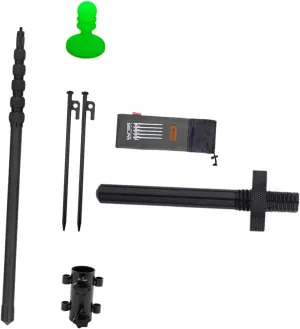 Tarp Pole Awning Pole Retractable Adjustable with Protection Cap Canopy Pole Tent Pole for Hiking Backyard Backpacking Patio