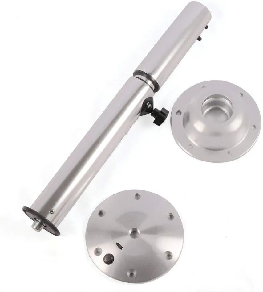 TBVECHI Table Pedestal, 555-705mm Adjustable Aluminum Removable Table Leg Pedestal Boat Marine/Caravan/Motorhome