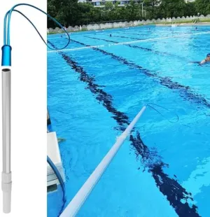Telescopic Pool Safety Hook,Adjustable Rescue Pole for Emergency Water Rescue,Durable Aluminum Life Saver for Swimming Pools and Lakes