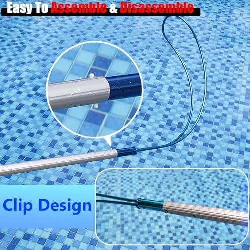 Telescopic Pool Safety Hook,Adjustable Rescue Pole for Emergency Water Rescue,Durable Aluminum Life Saver for Swimming Pools and Lakes