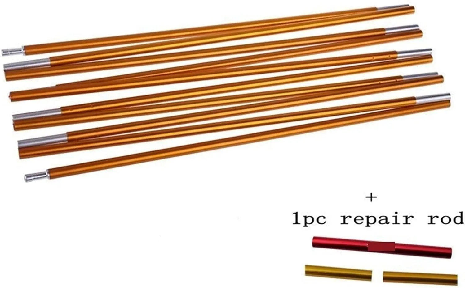 Tent Pole Support Frames Kit Outdoor Support， 8.5mm 3.3Meters 3.6m 4.05m 4.42m Aluminum Tent Pole Alloy Tent Rod 5-8 Person Tent Accessories Warterproof Sail Shade Pole(360CM)