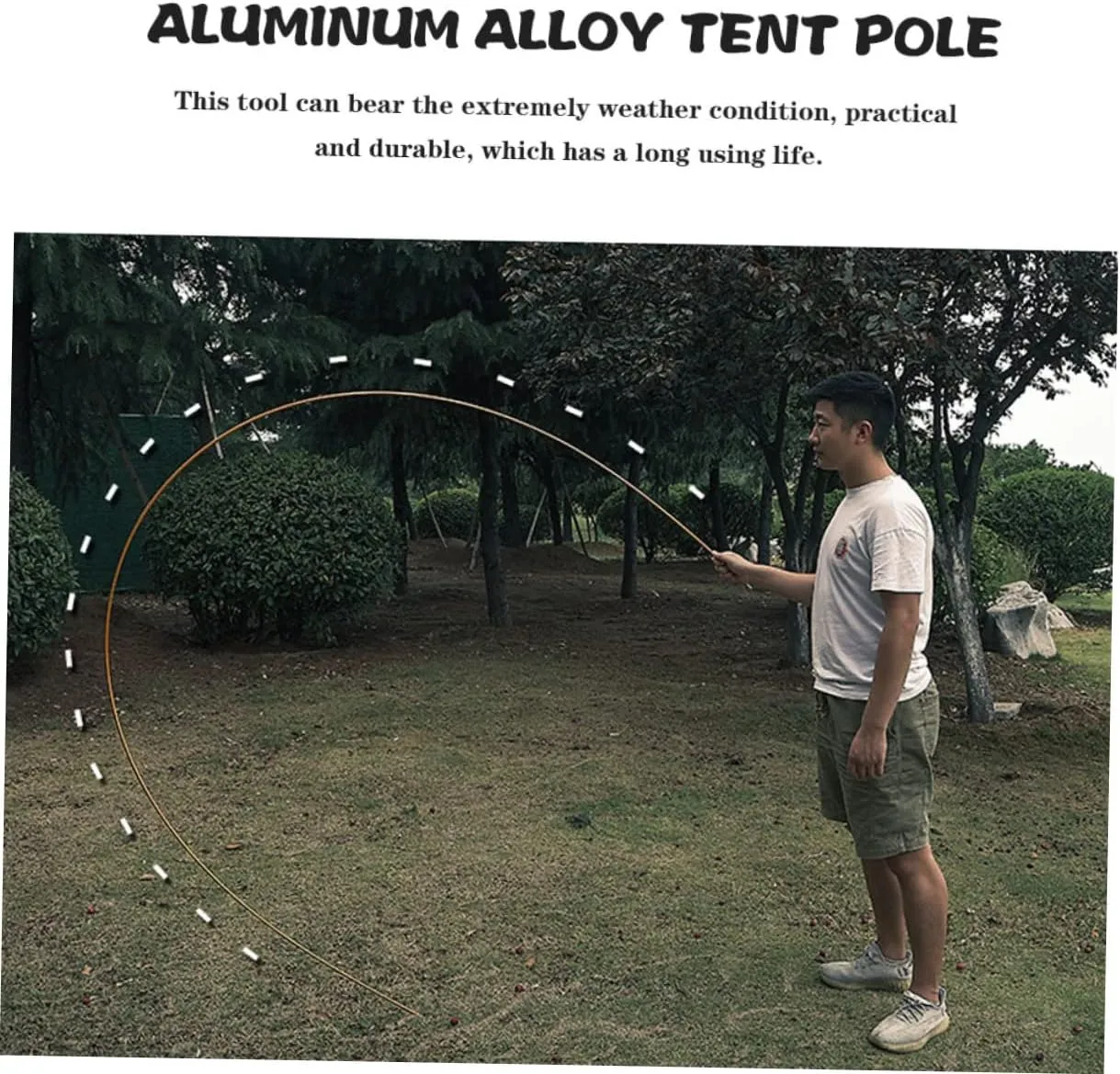 Tent Poles Tent Canopy Pole Tarps Heavy Duty Camping Tents Canopy Support Tool Portable Tent Anti-Over