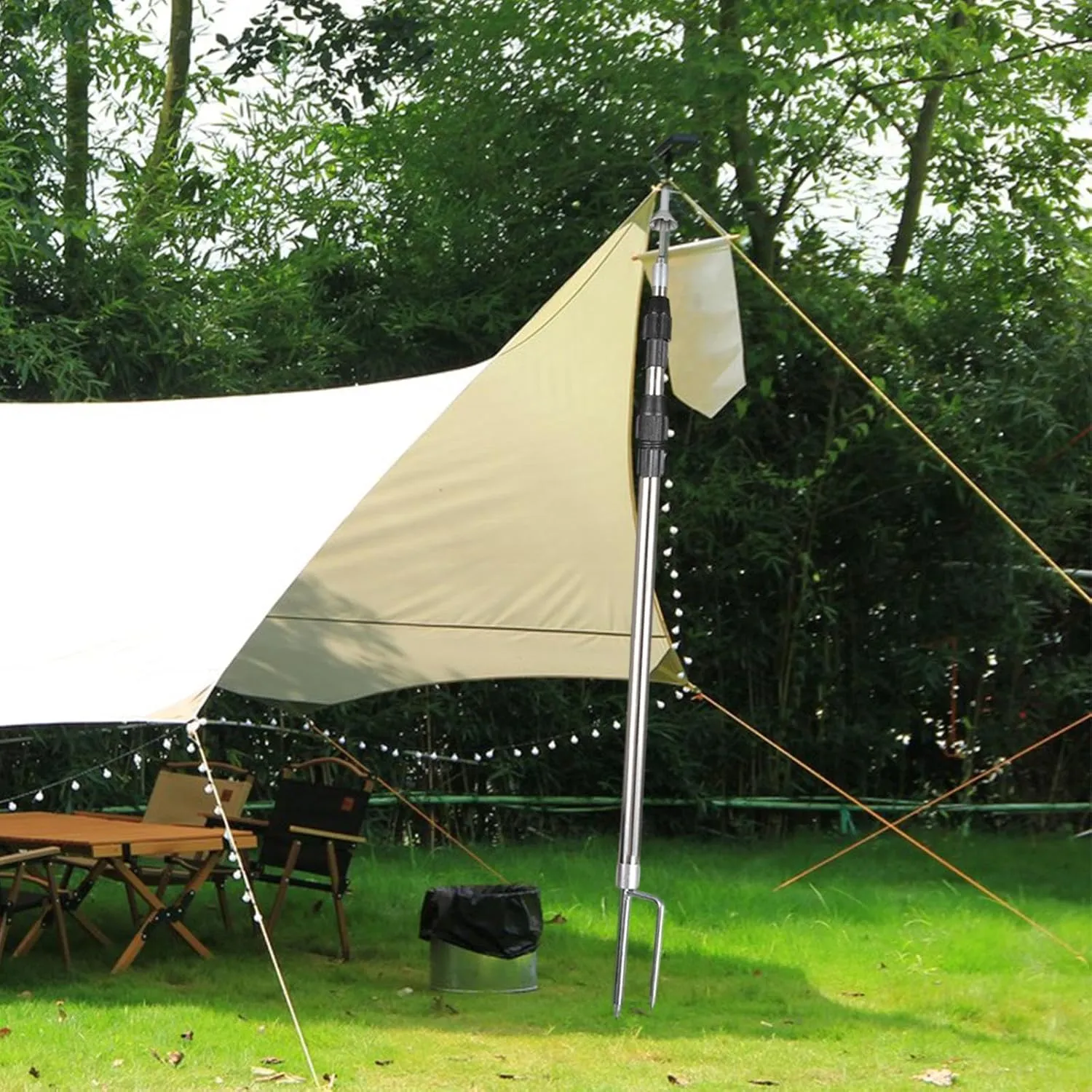 Tent Tarp Poles Canopy Poles Lightweight Beach Shelter Portable Removable Tent Pole Replacement Poles for Backpacking Outdoor