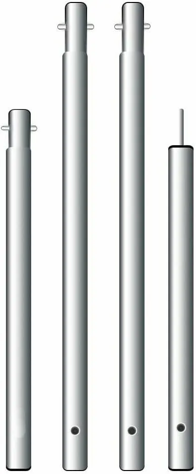TentandTable Heavy Duty Anodized Aluminum Center TentandTable Tent Pole, 4 Pieces, 14 Ft