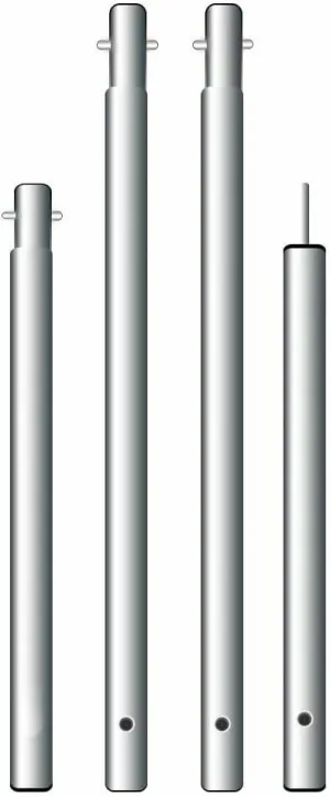 TentandTable Heavy Duty Anodized Aluminum Center TentandTable Tent Pole, 4 Pieces, 14 Ft