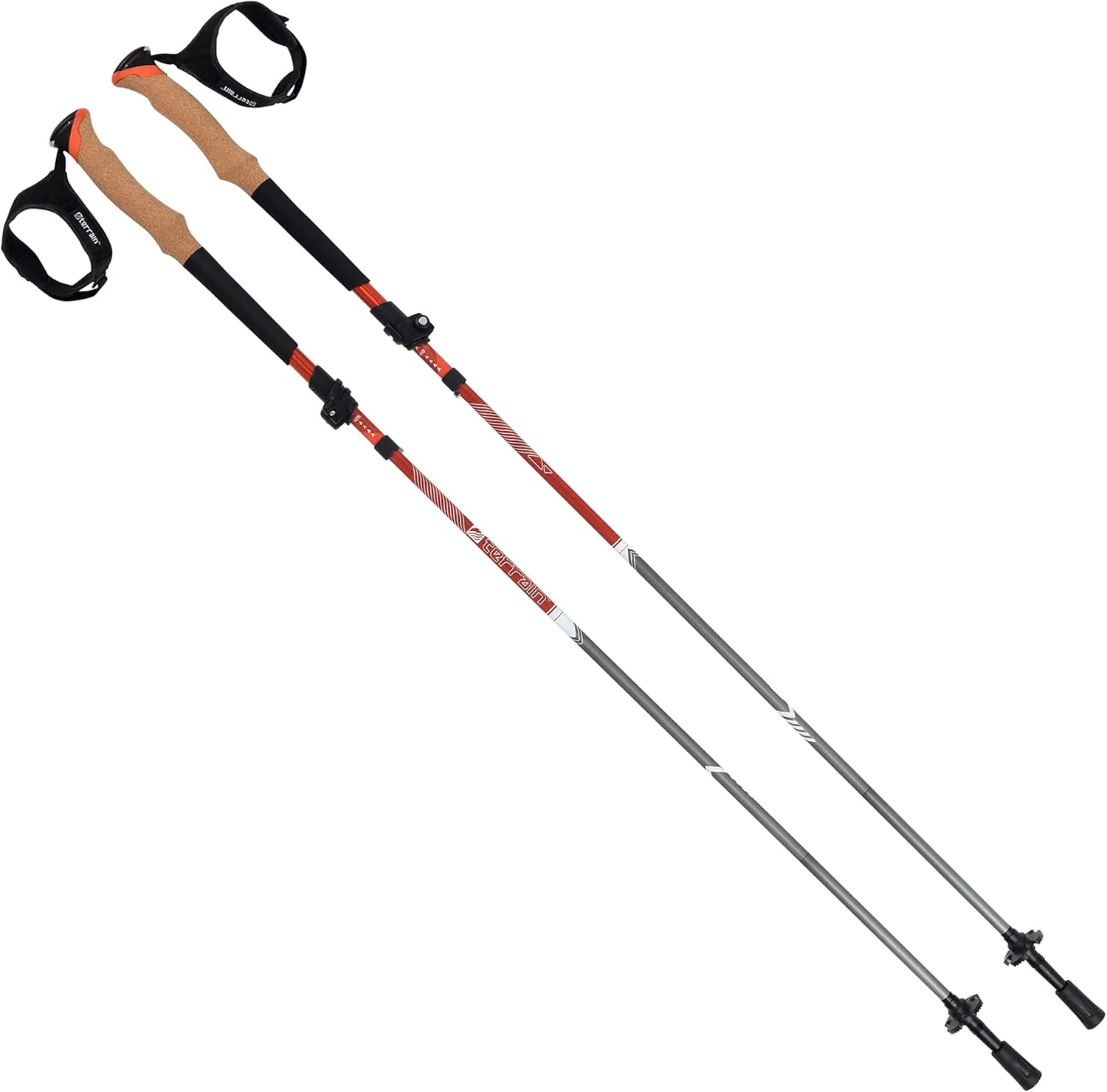 Terrain Alpha Aluminum Trekking Poles, Walking and Hiking Sticks, Canyon Sunset