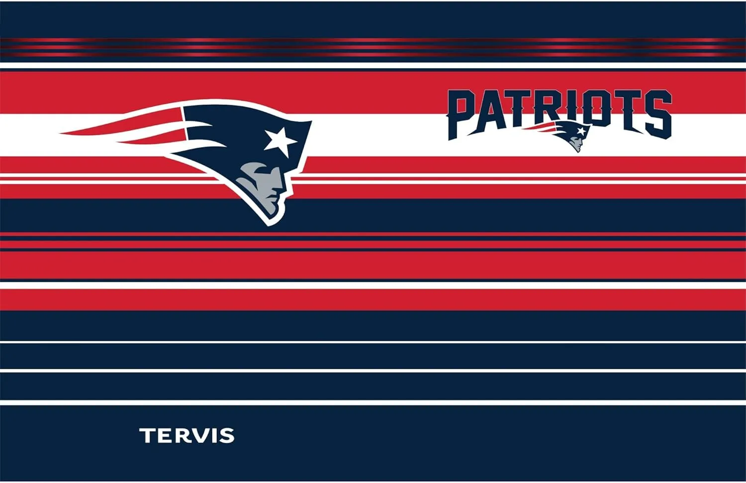 Tervis Traveler NFL New England Patriots - Hype Stripes Triple Insulated Insulated Tumbler Travel Cup Keeps Drinks Cold & Hot, 30oz, Stainless Steel