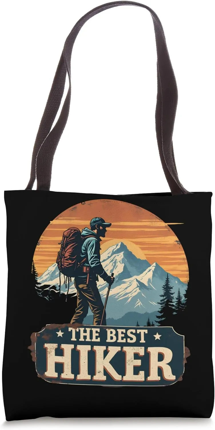 The Best Hiker Mountain Enthusiast Tote Bag