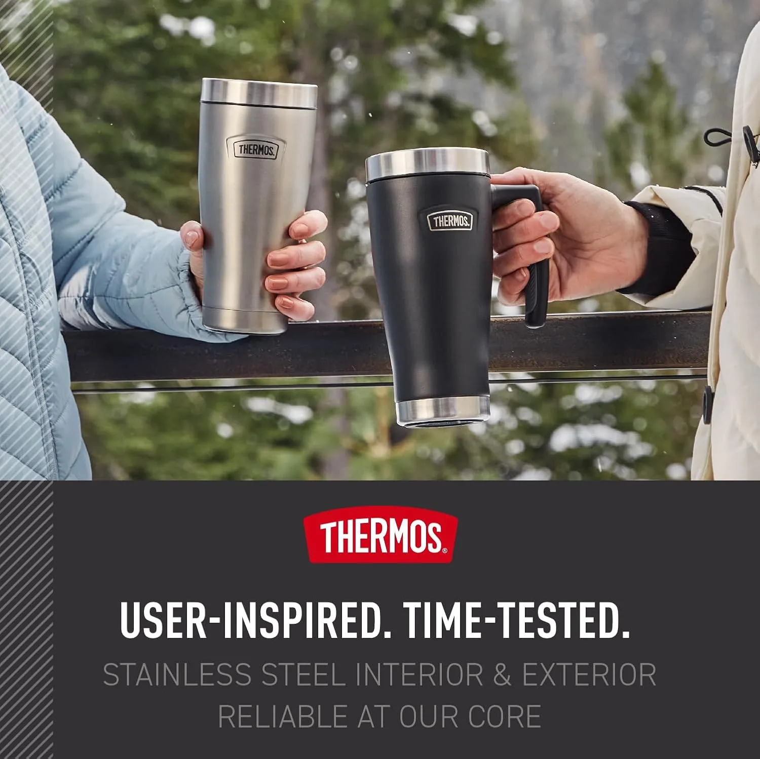 THERMOS ICON SERIES, Stainless Steel Mug, Glacier, 16 oz