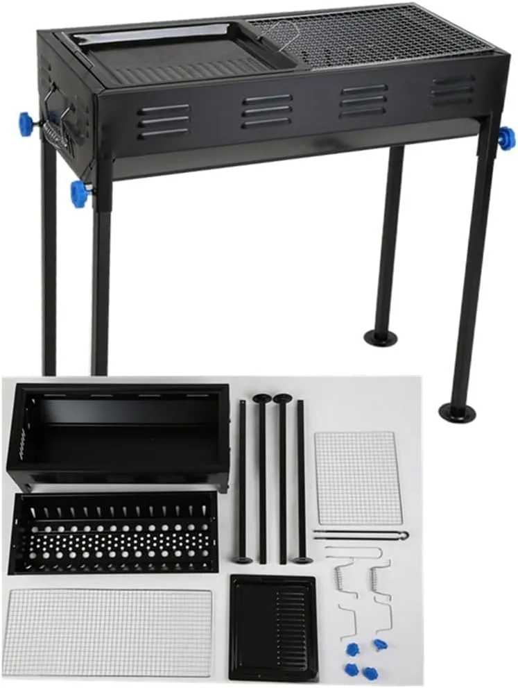 Thickened BBQ Barbecue Grill BBQ Camping Barbecue Charcoal Home Outdoor Portable Barbecue Rack