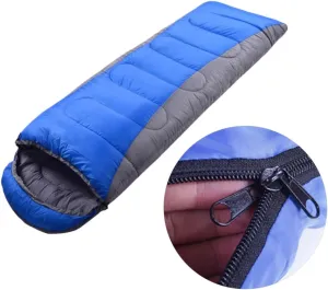 Thickening Winter Outdoor Sleeping Bag 1100g Blue Grey Waterproof Lightweight One Bag Camping for Adults