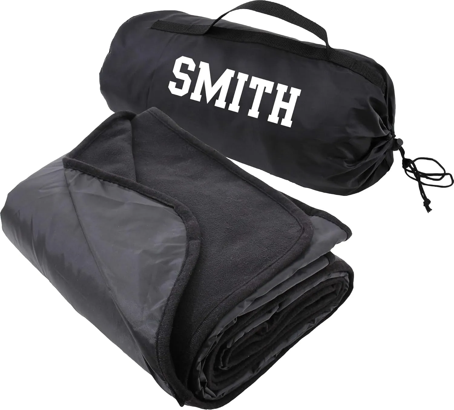 Threadart Personalized Outdoor Rainproof & Windproof Thick Stadium Blanket | for Camping, Picnic, Sports, Festivals, Football, Baseball, Concerts, Parks, Beach 55" x 79"