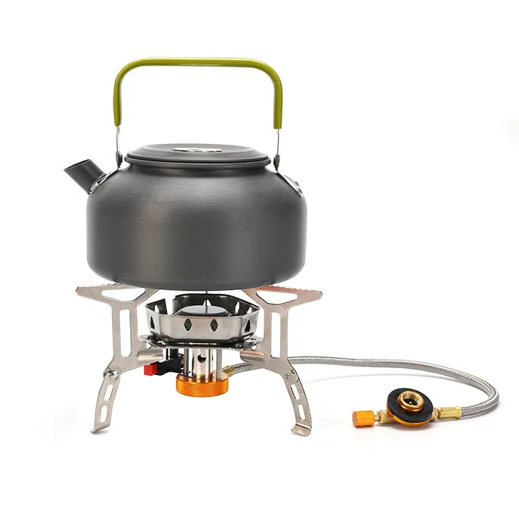 Three Head Foldable Gas Stove Mini Outdoor Windproof Gas Burner with Gas Tank Adapter