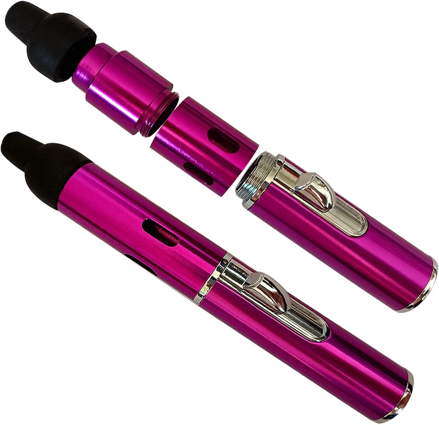 Torch Butane Lighters,Lighter Refillable Butane Fuel Soft Flame Adjustable Pen Torch Windproof Lighters, 2 Pack Purple(Gas Not Included)