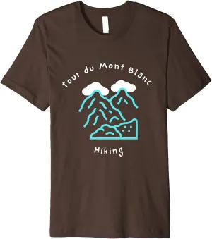 Tour du Mont Blanc Alpine Crossing Hiking Kungsleden Trail Premium T-Shirt