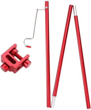 Toyvian 1 Set Folding Lamp Pole Portable Aluminum Alloy Camping Lantern Stand Lightweight Detachable Design for Outdoor Activities for Camping Hiking Fishing and