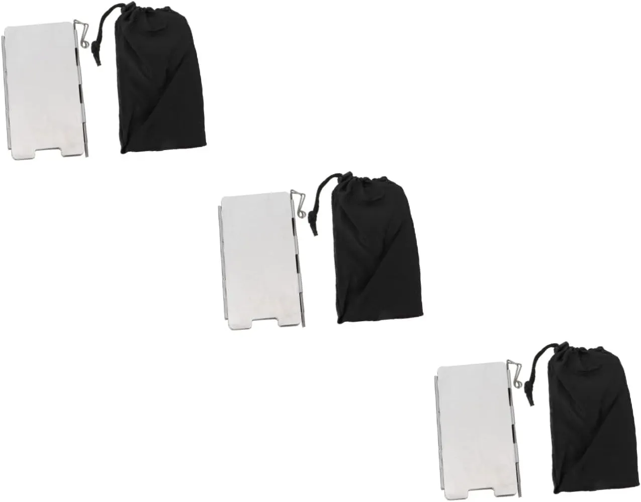 Toyvian Folding Aluminum Alloy Windscreen for Outdoor Stove Portable Windproof Tool for Camping Lightweight and
