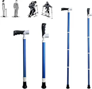 Travel-Friendly Titanium Alloy Cane with a Weight of 350g, Equipped with a T-Handle, Non-Slip Surface, Adjustable Length, and Wrist Support for Comfort and Safety(116)
