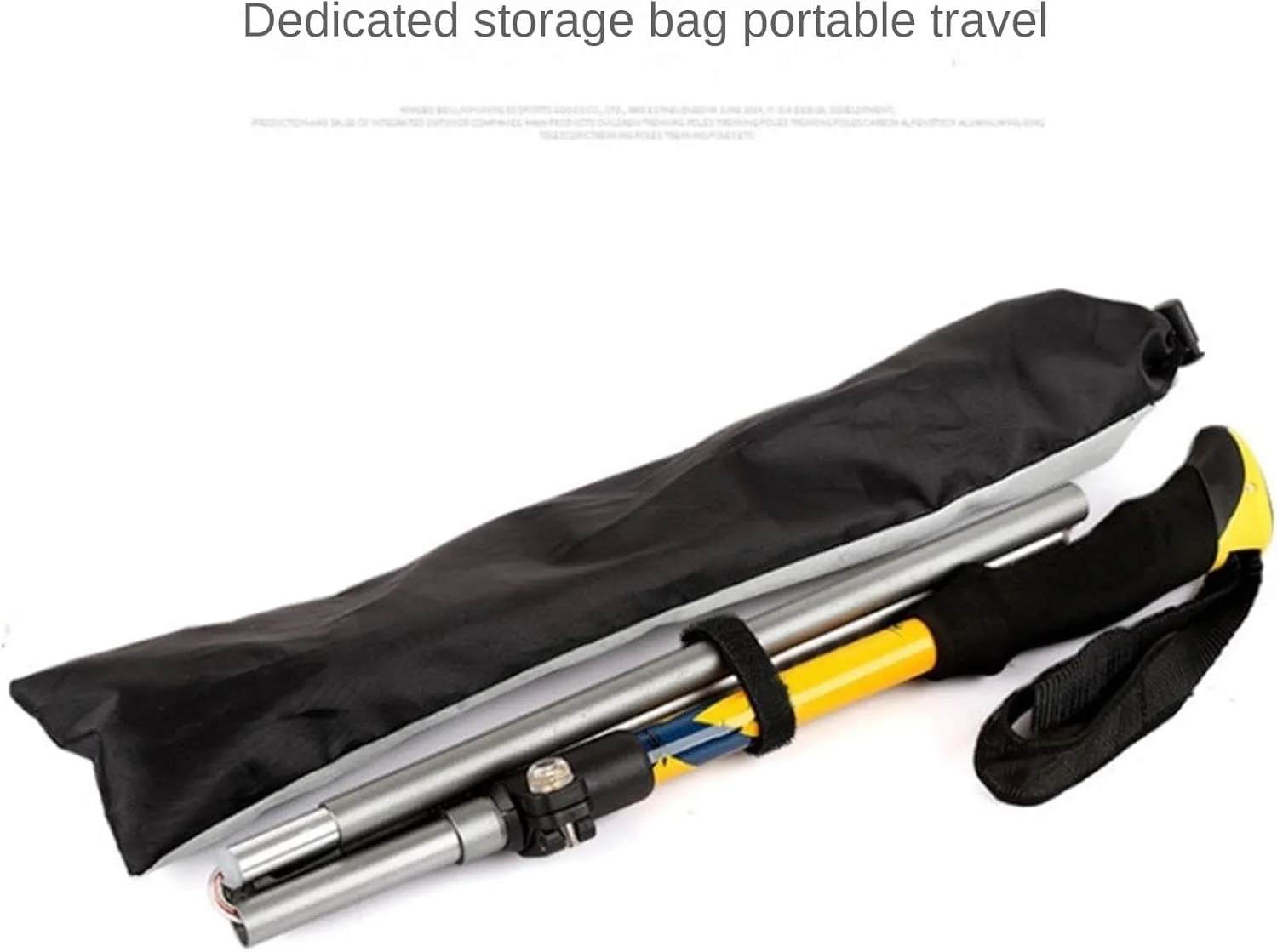 Travel Trekking Pole Lightweight Hiking Poles Folding Trekking Pole Aluminum Walking Sticks for Camping Outdoor Activities(125cm)