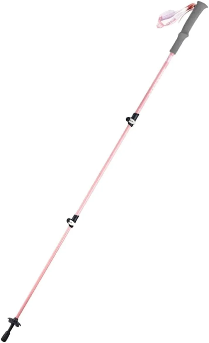 Travel Trekking Pole Trekking Poles Hiking Poles Aluminum Alloy Walking Stick Ultralight for Hiking Camping Outdoor Activities(Pink)