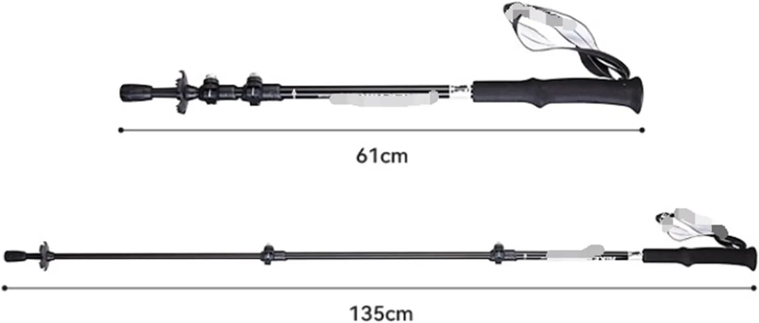 Travel Trekking Pole Trekking Poles Hiking Poles Aluminum Alloy Walking Stick Ultralight for Hiking Camping Outdoor Activities(Pink)