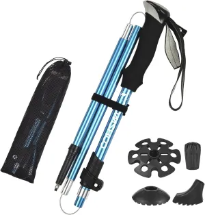 Trekking Pole Lightweight Collapsible Trekking Pole Five-fold Walking Stick for Hiking Camping Backpacking