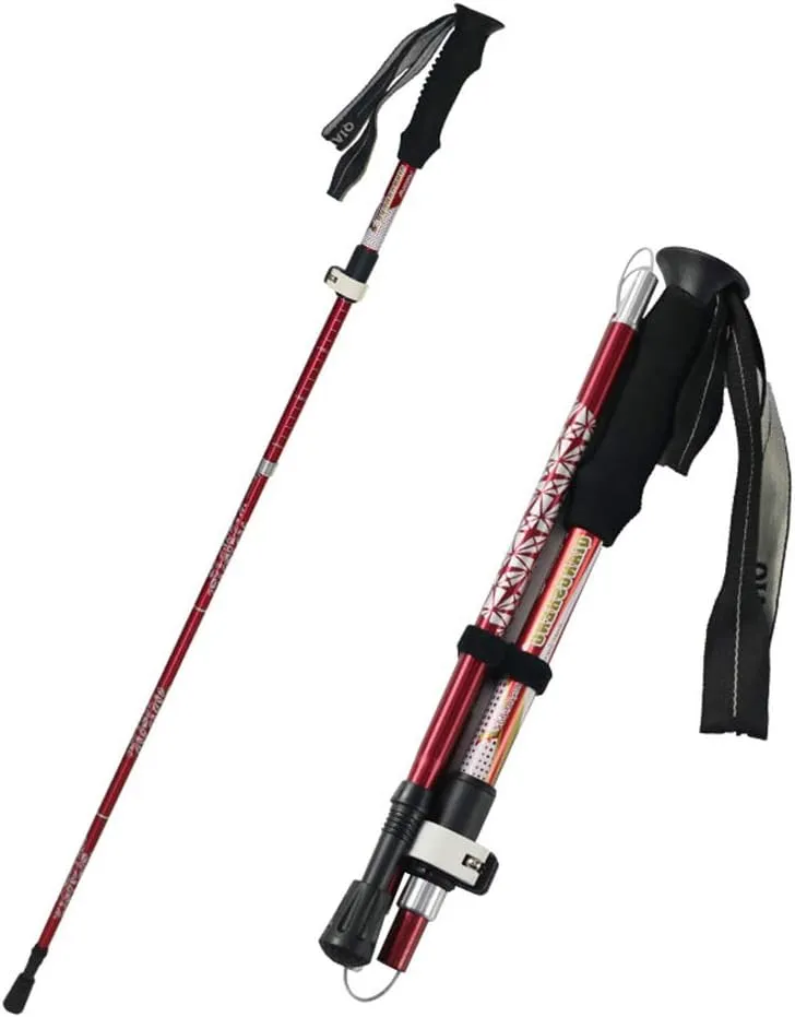 Trekking Poles - Aluminum Alloy,Collapsible,Adjustable,Quick Locks,Lightweight, Antishock for Men or Women to Trekking,Hiking,Camping, Mountaineering ()