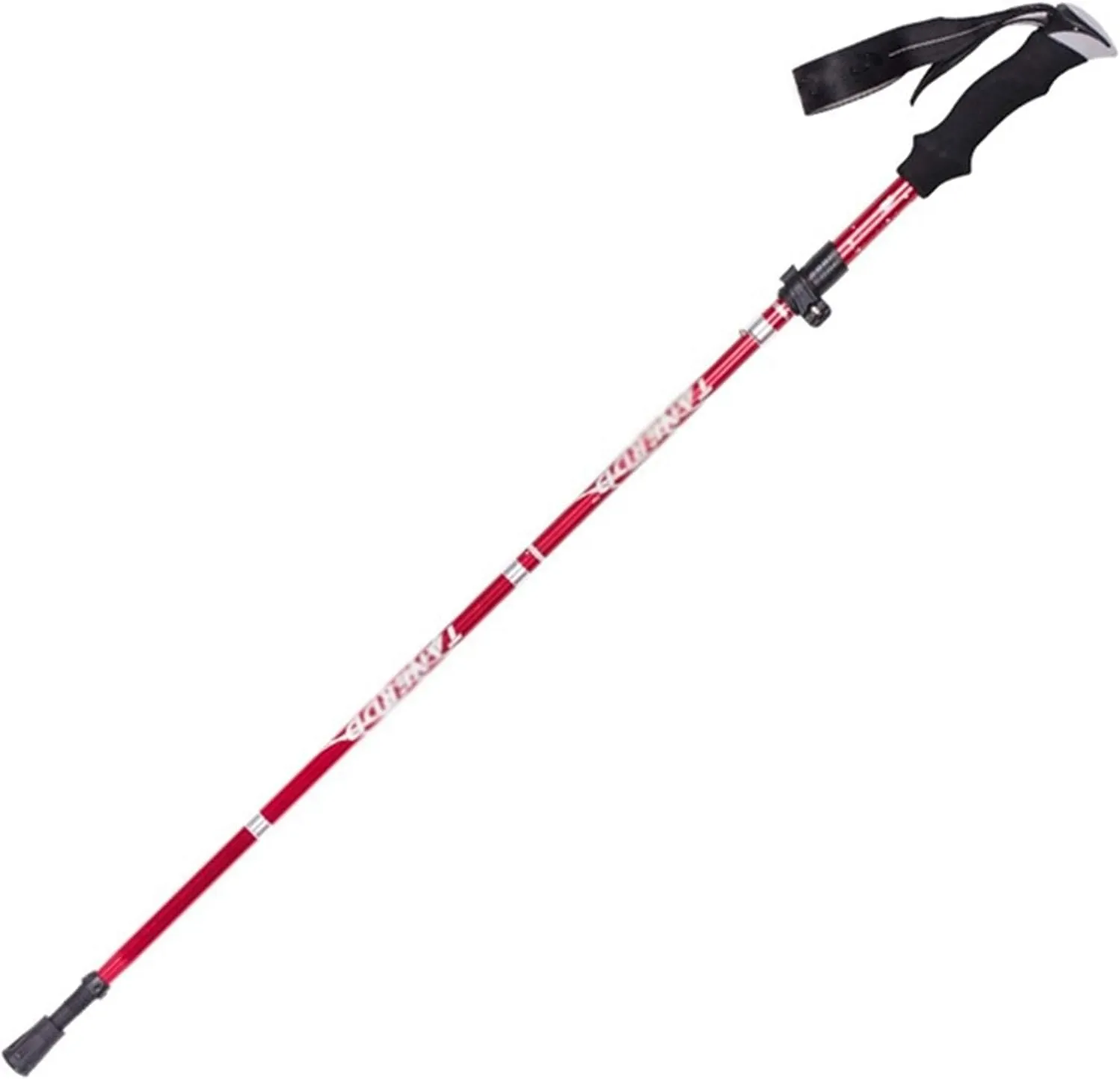 Trekking Poles, Foldable and Portable Hiking Trekking Poles, Strong Grip and Soft and Comfortable Handle, Sturdy and Durable, Suitable for Men and Women (Red Short)