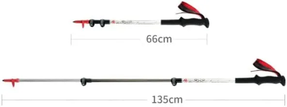 Trekking Poles,Telescopic Lightweight, Walking Sticks for Hiking with Adjustable Wrist Strap Extended Handle, for Hiking, Camping, Climbing