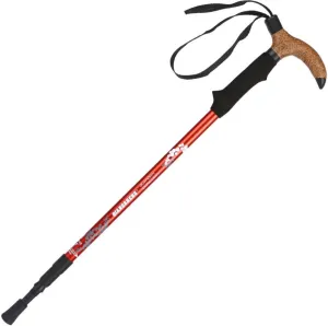 Trekking Stick Wooden Handle Trekking Stick Thickened Aluminum Alloy Hiking Stick Three-Section Adjustable Trekking Stick Telescopic Stick Shock-Absorbing Hiking Stick