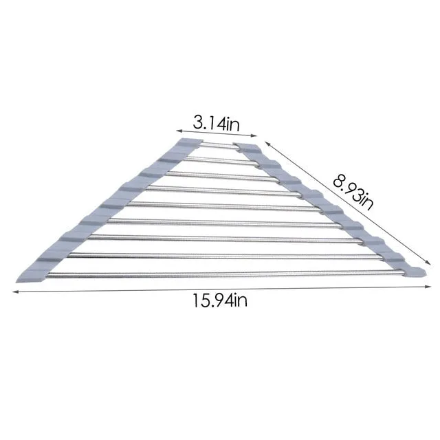 Triangle Roll Up Dish Drying Rack