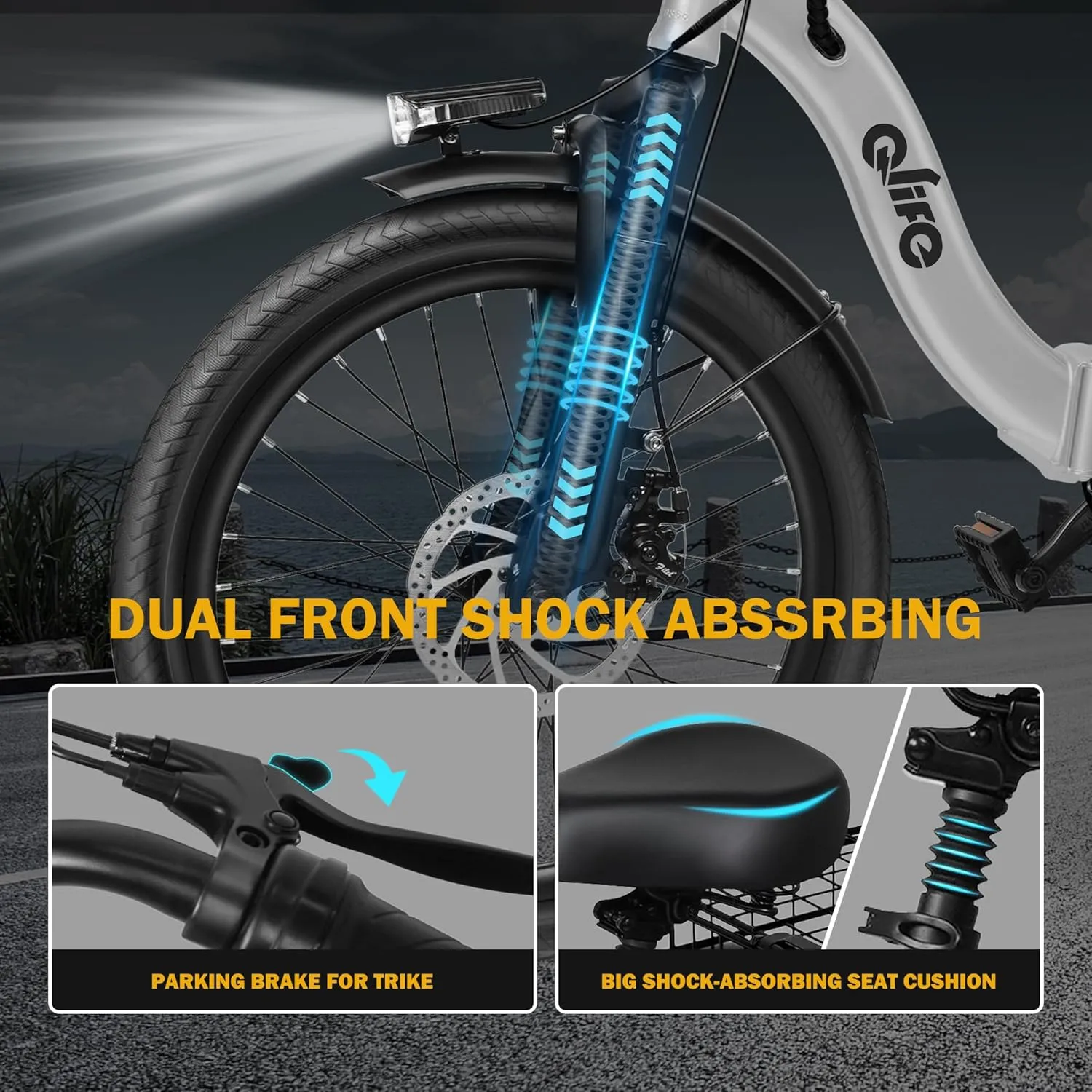 Triker Electric Bike, Peak 750W Brushless Motor Folding Trike Ebike, 468Wh Removable Battery, Step-Thru 3 Wheel Electric Bicycle, Up to 50 Miles, 20 Tire Tricycle for Adults