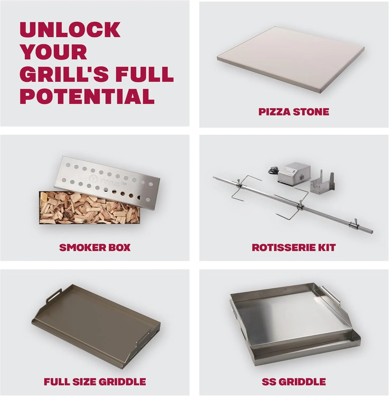 Tytus Fresno 5 Burner Propane or Natural Gas Island Grill with Cover, Pizza Stone & LED Light - 864 sq. in. Cooking Area, 48,000 BTU Grill, 12,000 BTU Side Burner - All Gunmetal