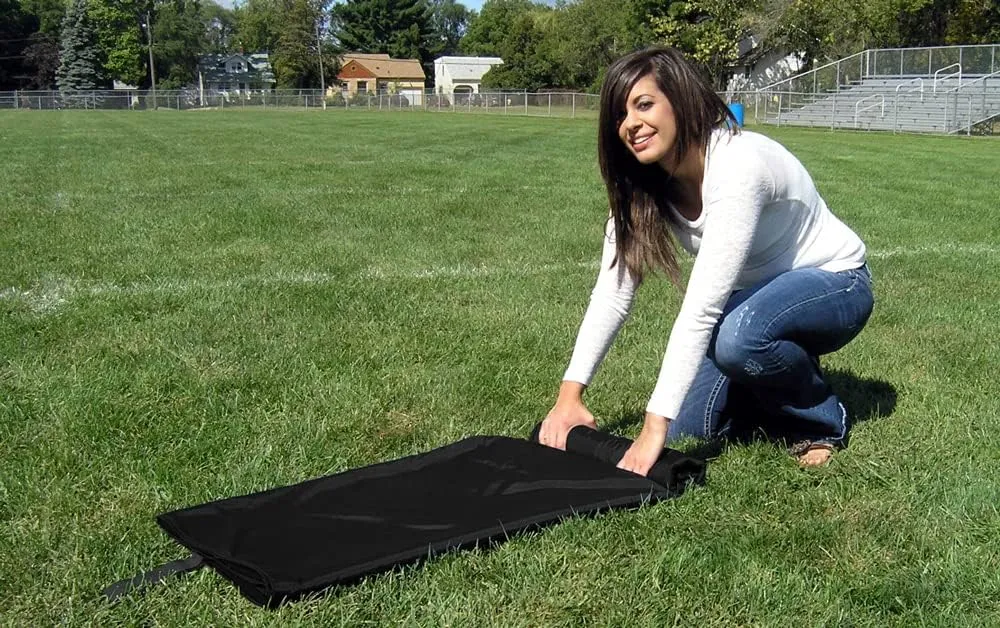 Ultimate SportsWrap - PATENTED - The Only WEARABLE Weatherproof/Stadium/Picnic/Sports Blanket, complete with Upper and Lower Zippers, Lined & Adjustable Hood and Inside Hand Warmers, 70" X 58"