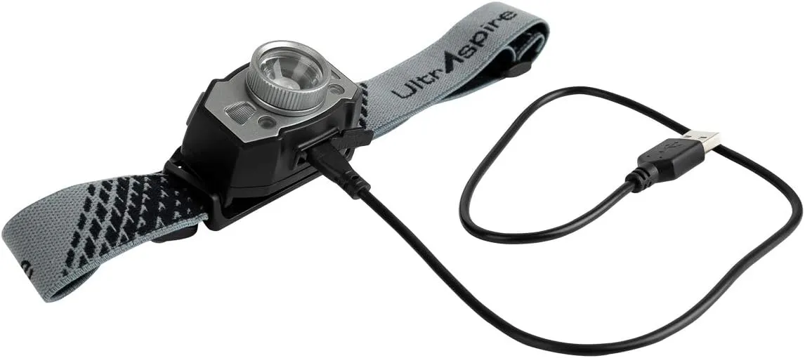 Ultraspire Lumen 300 Sidekick Headlamp (Black/Grey, 300 Lumens)