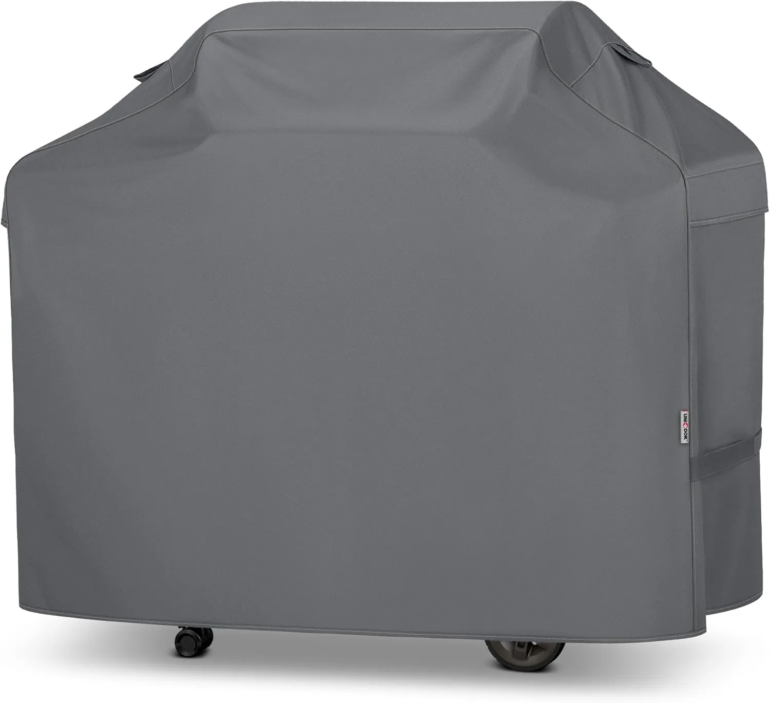 Unicook 55 Inch Grill Cover for Outdoor Grill, Heavy Duty Waterproof Gas BBQ Cover, Outside 3-4 Burner Barbecue Covering for Weber, Char-Broil, Nexgrill, All Weather Resistant, Grey
