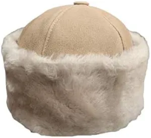 Unisex Sheepskin Beanie Hat -Russian Trapper Ushanka Aviator Winter hat