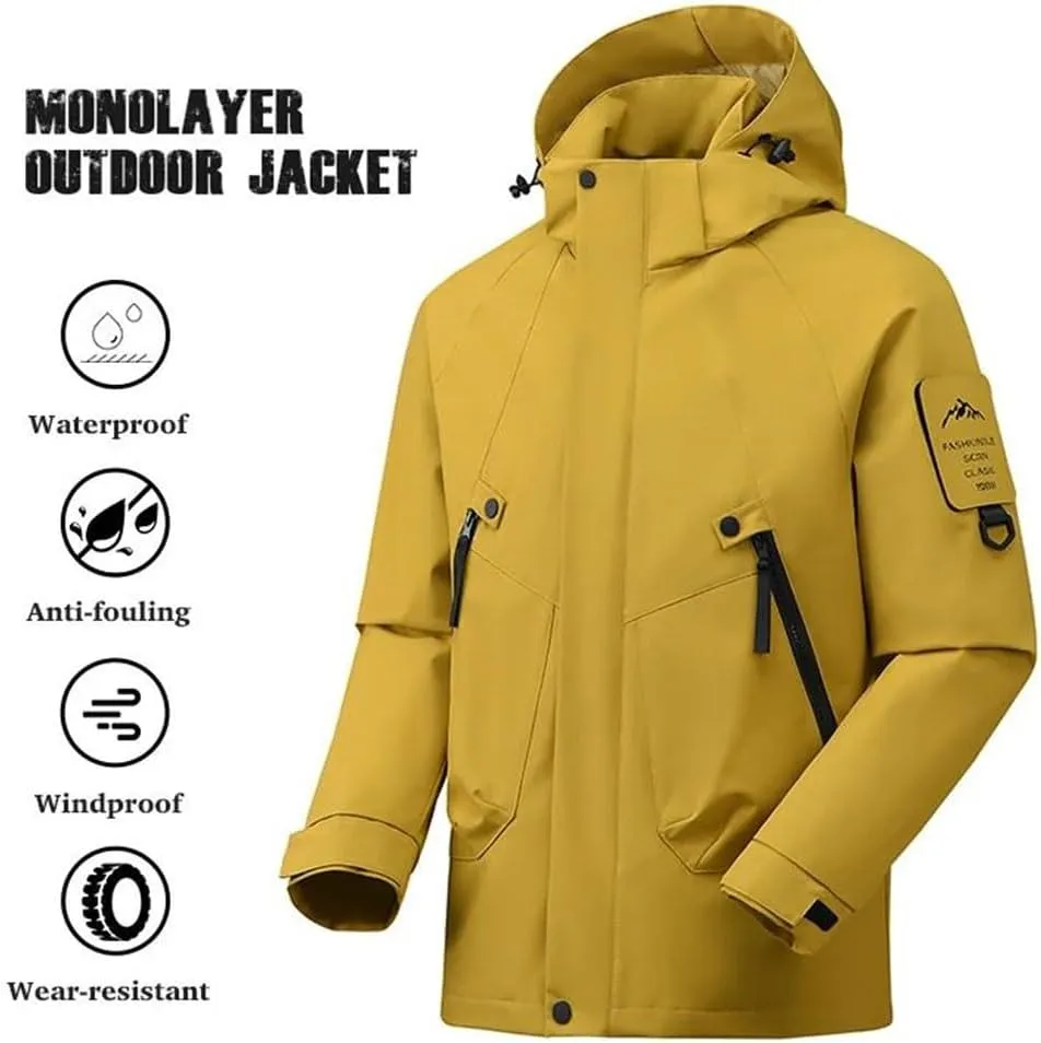 Unisex Waterproof Outdoor Windbreaker Rain Coat Climbing Hiking Camping Trekking Windproof Jacket