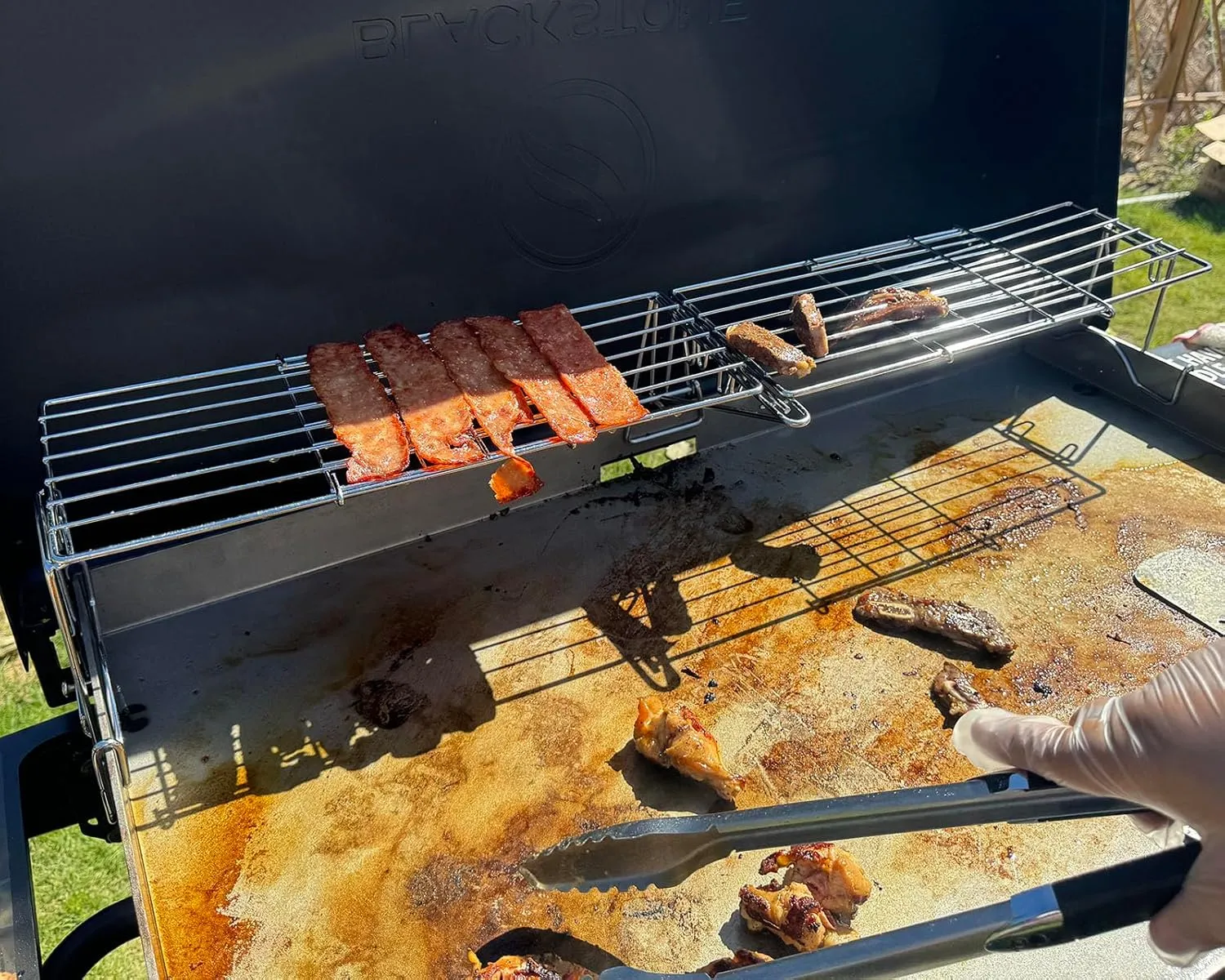 Universal Griddle Warming Rack for Blackstone 36 28 22 17 inch Griddle Accessories, Adjustable Rack for Weber and Most Flattop Grills, Griddle Cooling Rack for Blackstone 2149 1984 1554 Grill