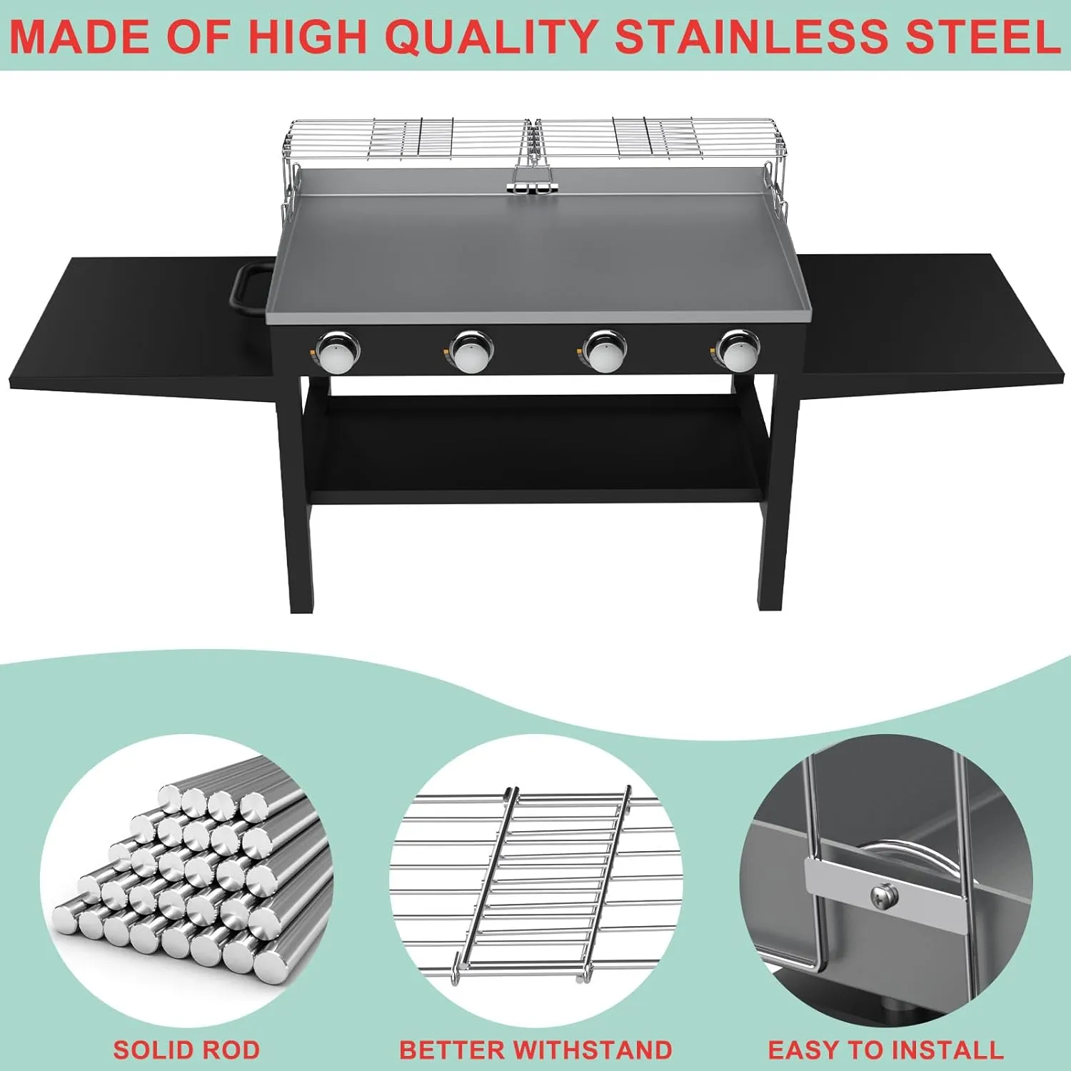 Universal Griddle Warming Rack for Blackstone 36 28 22 17 inch Griddle Accessories, Adjustable Rack for Weber and Most Flattop Grills, Griddle Cooling Rack for Blackstone 2149 1984 1554 Grill