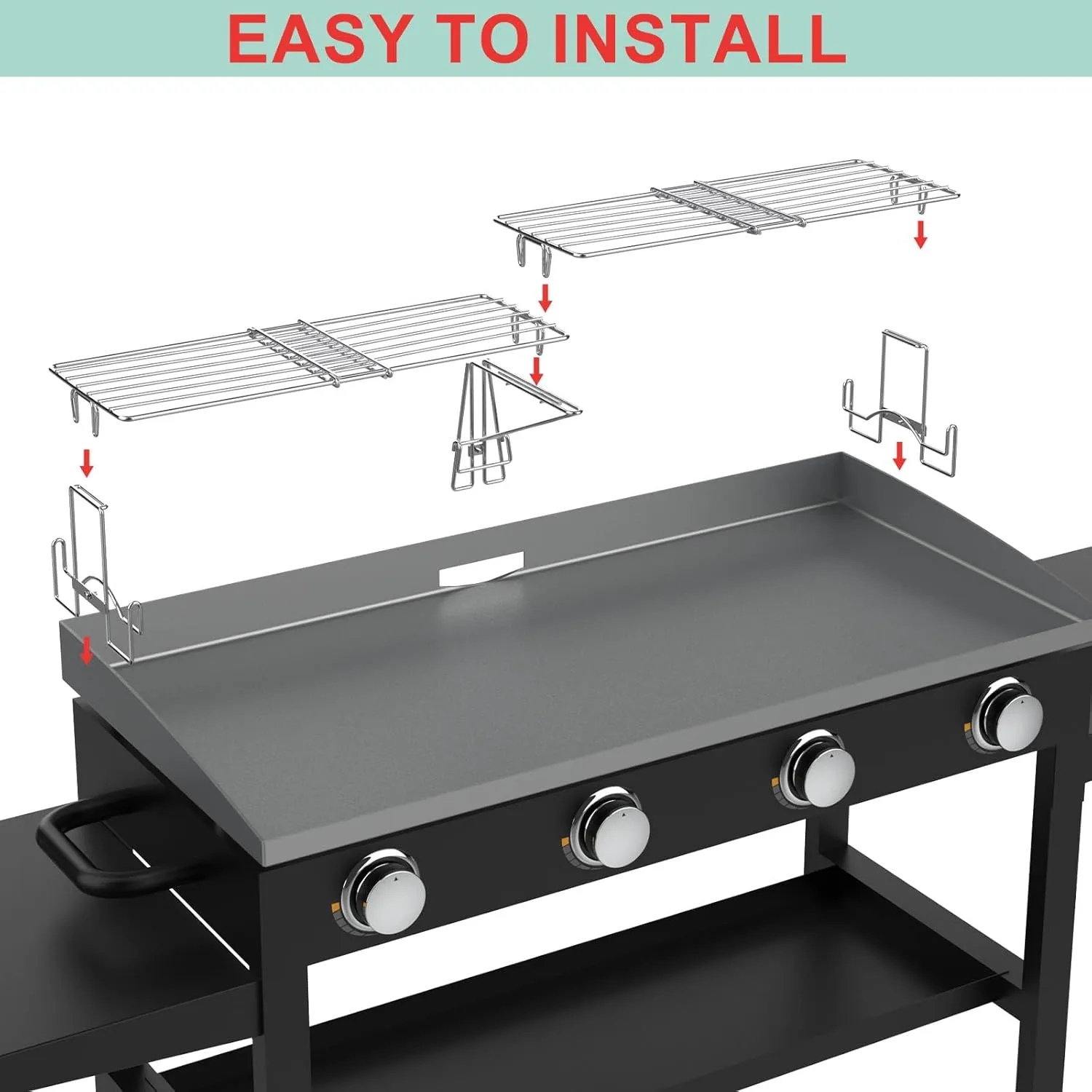 Universal Griddle Warming Rack for Blackstone 36 28 22 17 inch Griddle Accessories, Adjustable Rack for Weber and Most Flattop Grills, Griddle Cooling Rack for Blackstone 2149 1984 1554 Grill
