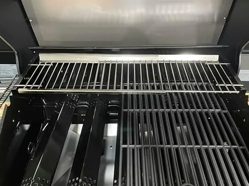 Universal Grill Warming Rack 19.7''- 32.3'', Adjustable Warming Rack for Nexgrill, Dynaglo, Cuisinart, Monument 4/5 Burner Grills, Stainless Steel Warming Rack Replacement for Nexgrill