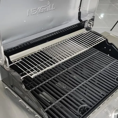 Universal Grill Warming Rack 19.7''- 32.3'', Adjustable Warming Rack for Nexgrill, Dynaglo, Cuisinart, Monument 4/5 Burner Grills, Stainless Steel Warming Rack Replacement for Nexgrill