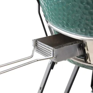 Upgrade Slid Out Ash Drawer for Big Green Egg Accessories Ash Tool, Ash Drawer for Large Big Green Egg Only, Green Egg Replacement Parts Ash Clean Tool, Stainless Steel(New Version)