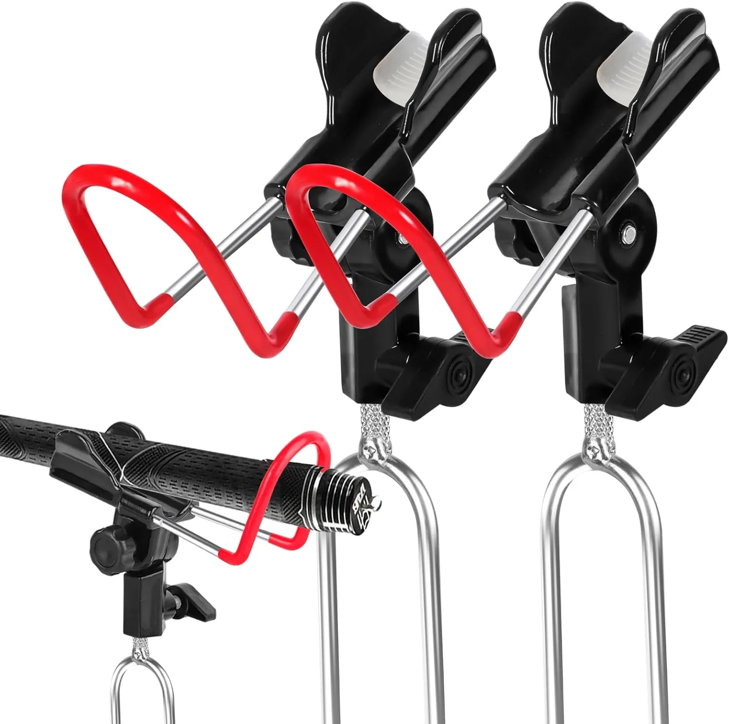 Upgraded Fishing Rod Holders - 2 Pack, 360 Adjustable, Bank, Beach, Ground Fishing Pole Stand