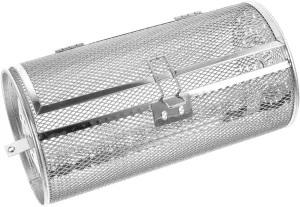 UPKOCH Stainless Steel Rotisserie Roaster Basket for Air Fryers and Ovens Versatile Baking Tool for Nuts Dried Fruits and Meats Easy Open Movable Door for Convenient Use