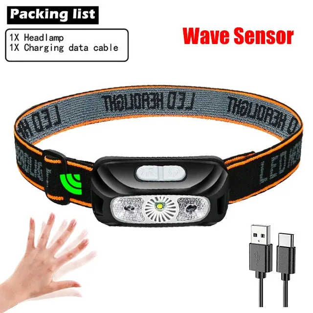 USB Rechargeable Sensor Headlamp for Night Adventures